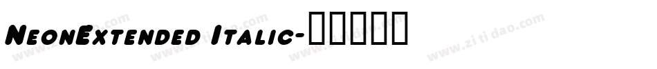 NeonExtended Italic字体转换